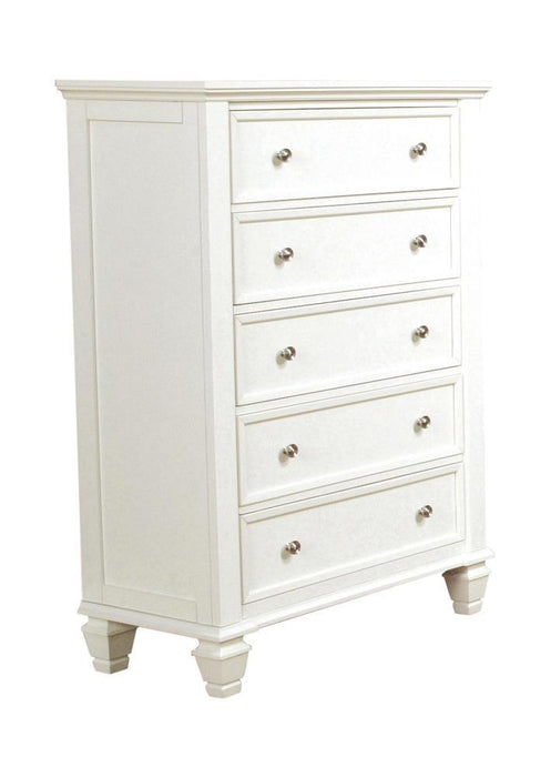 Sandy Beach 5-drawer Rectangular Chest Cream White - Just Furniture (PA) - Multi Location