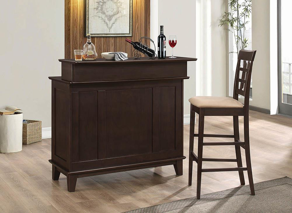Gabriel Upholstered Counter Height Stools Cappuccino and Beige (Set of 2) - Just Furniture (PA) - Multi Location