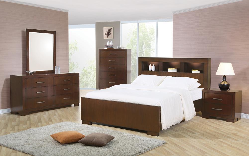 Jessica California King, E.king, & Queen Bed with Storage Headboard Cappuccino - Just Furniture (PA) - Multi Location