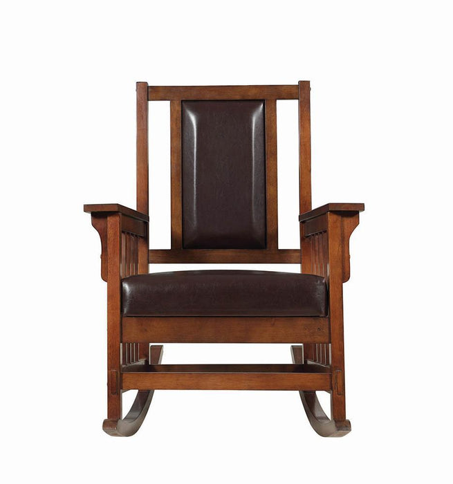 Ida Upholstered Rocking Chair Tobacco and Dark Brown - Just Furniture (PA) - Multi Location