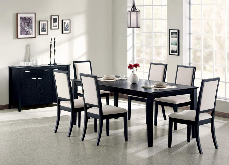 Louise Upholstered Dining Side Chairs Black and Cream (Set of 2) - Just Furniture (PA) - Multi Location