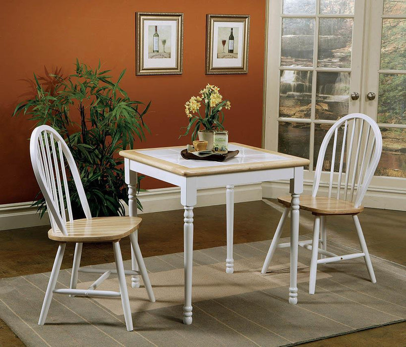 Cinder Windsor Side Chairs Natural Brown and White (Set of 4) - Just Furniture (PA) - Multi Location