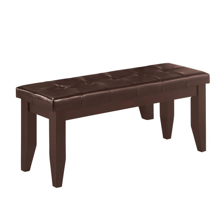 Dalila Tufted Upholstered Dining Bench Cappuccino and Black - Just Furniture (PA) - Multi Location