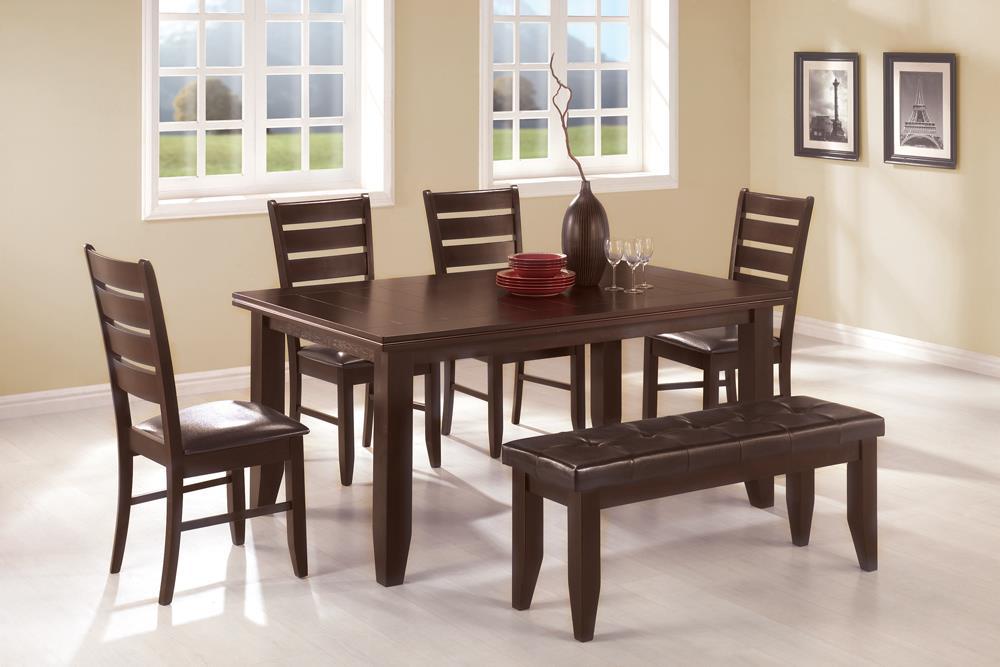Dalila Tufted Upholstered Dining Bench Cappuccino and Black - Just Furniture (PA) - Multi Location