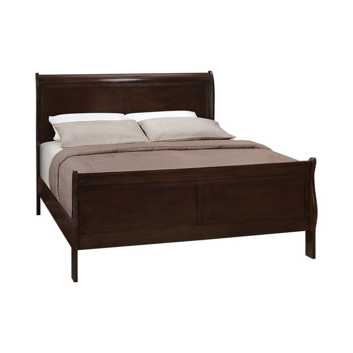 Louis Philippe Eastern King & Queen Panel Sleigh Bed Cappuccino - Just Furniture (PA) - Multi Location
