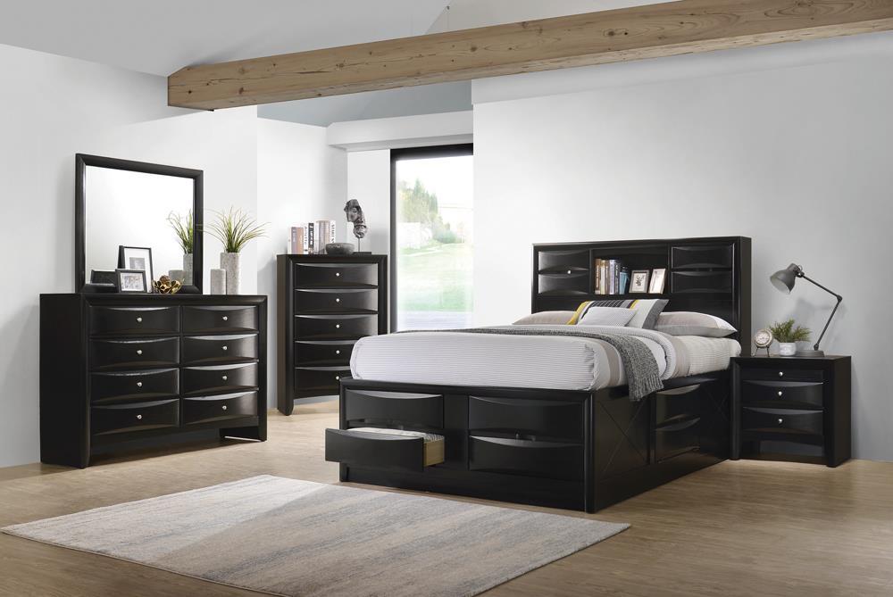 Briana California King Platform Storage Bed Black - Just Furniture (PA) - Multi Location