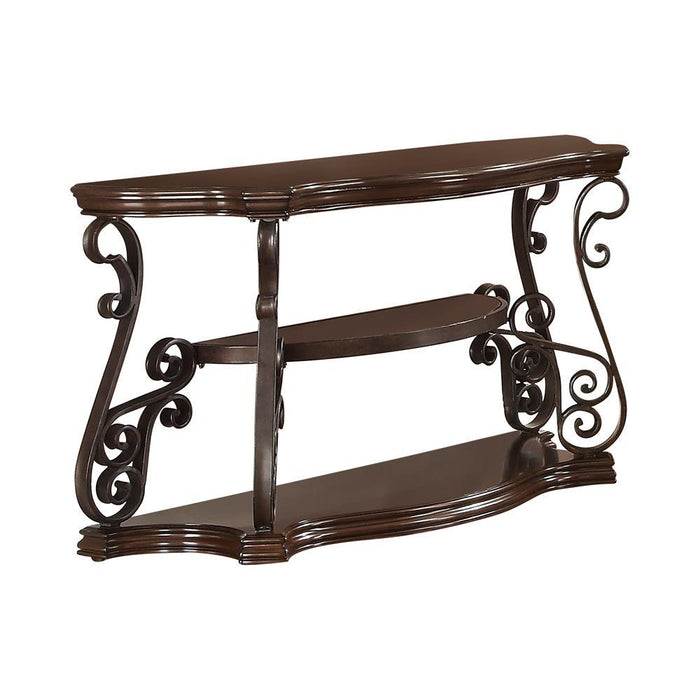 Laney Sofa Table Deep Merlot and Clear - Just Furniture (PA) - Multi Location
