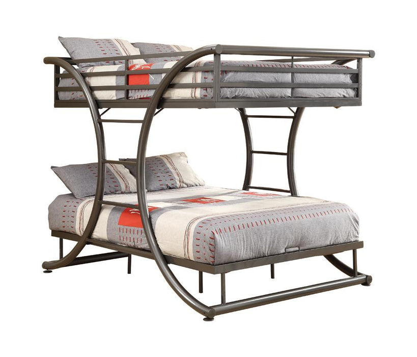 Stephan Full Over Full Bunk Bed Gunmetal - Just Furniture (PA) - Multi Location