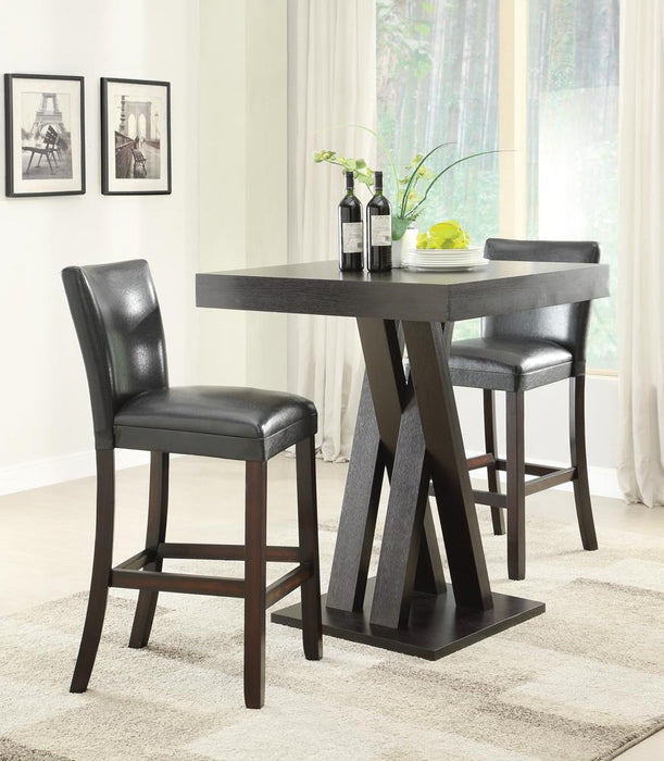 Alberton Upholstered Bar Stools Black and Cappuccino (Set of 2) - Just Furniture (PA) - Multi Location