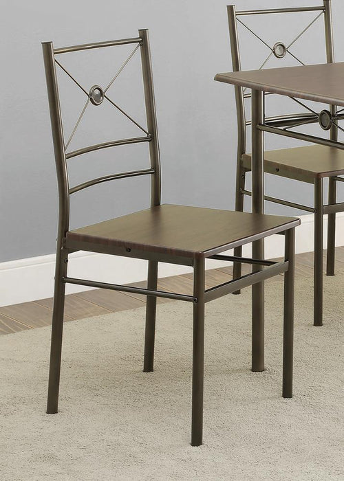 Anna 5-piece Rectangular Dining Set Dark Bronze - Just Furniture (PA) - Multi Location
