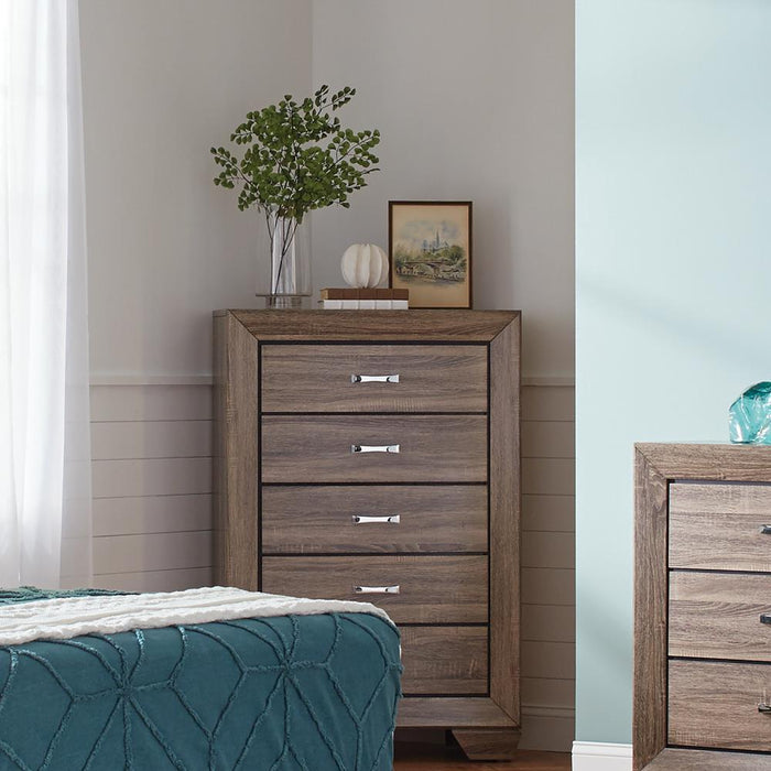 Kauffman 5-drawer Chest Washed Taupe - Just Furniture (PA) - Multi Location