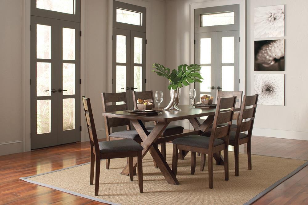 Alston Ladder Back Dining Side Chairs Knotty Nutmeg and Grey (Set of 2) - Just Furniture (PA) - Multi Location