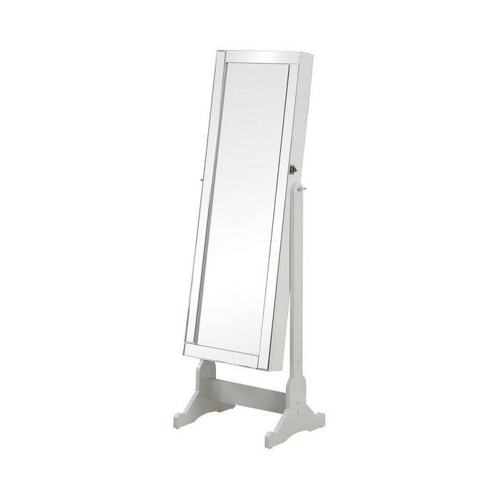 Yvonne Storage Jewelry Cheval Mirror Grey - Just Furniture (PA) - Multi Location