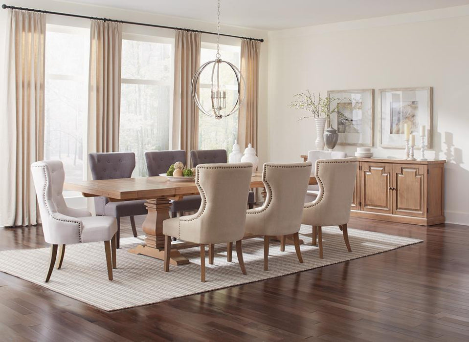 Florence Double Pedestal Dining Table Rustic Smoke - Just Furniture (PA) - Multi Location