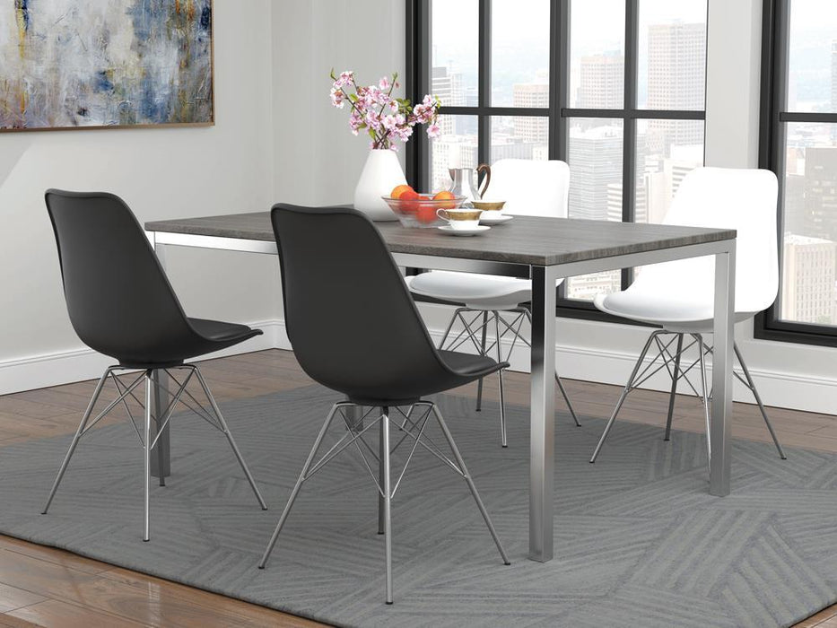 Juniper Armless Dining Chairs Black and Chrome (Set of 2) - Just Furniture (PA) - Multi Location