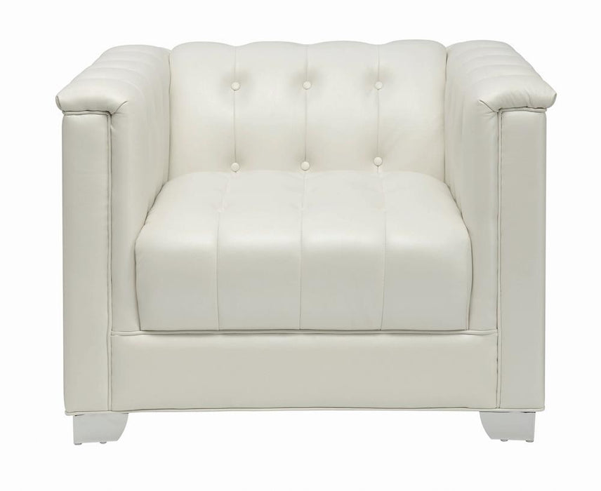 Chaviano Tufted Upholstered Chair Pearl White - Just Furniture (PA) - Multi Location