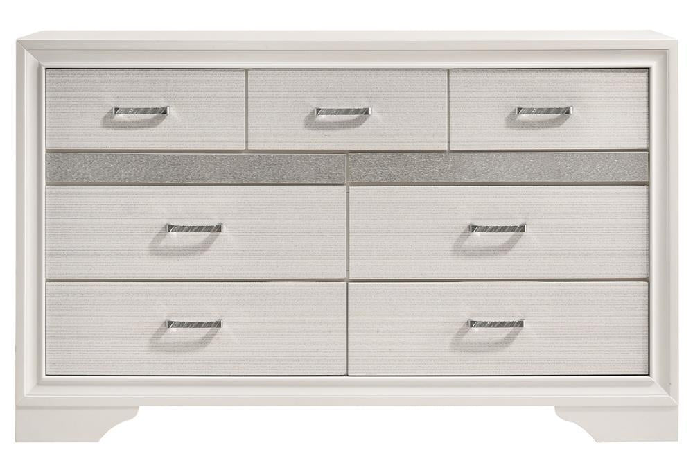 Miranda 7-drawer Dresser White and Rhinestone - Just Furniture (PA) - Multi Location