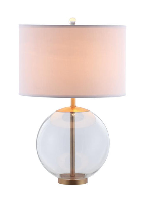 Kenny Drum Shade Table Lamp with Glass Base White - Just Furniture (PA) - Multi Location
