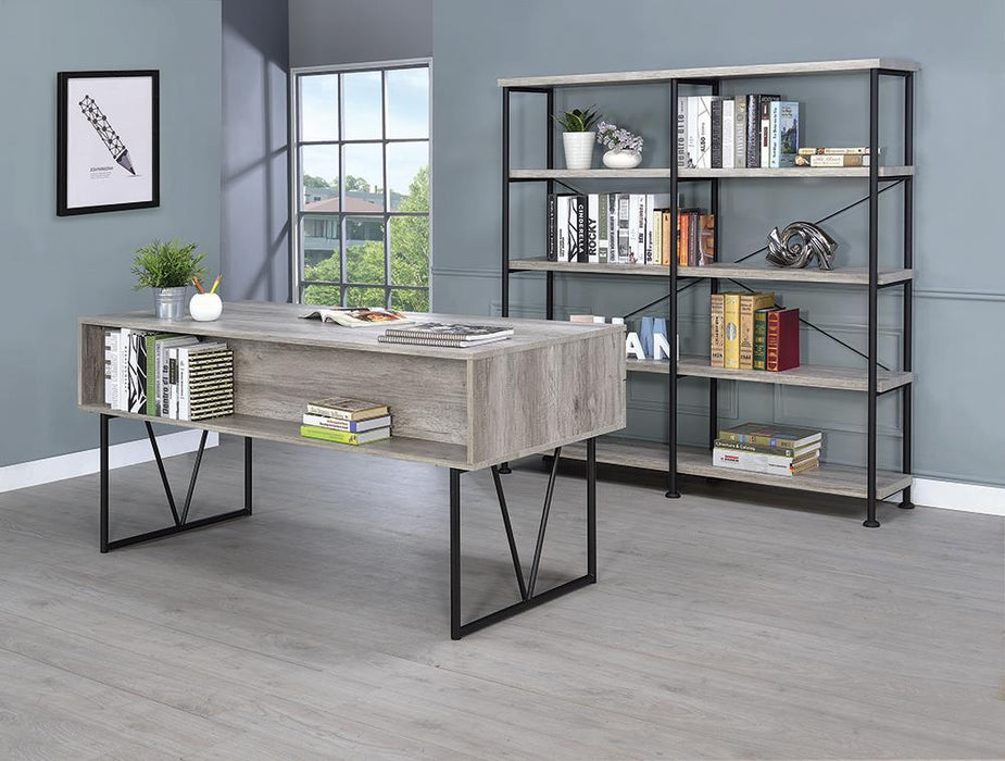 Analiese 4-shelf Open Bookcase Grey Driftwood - Just Furniture (PA) - Multi Location