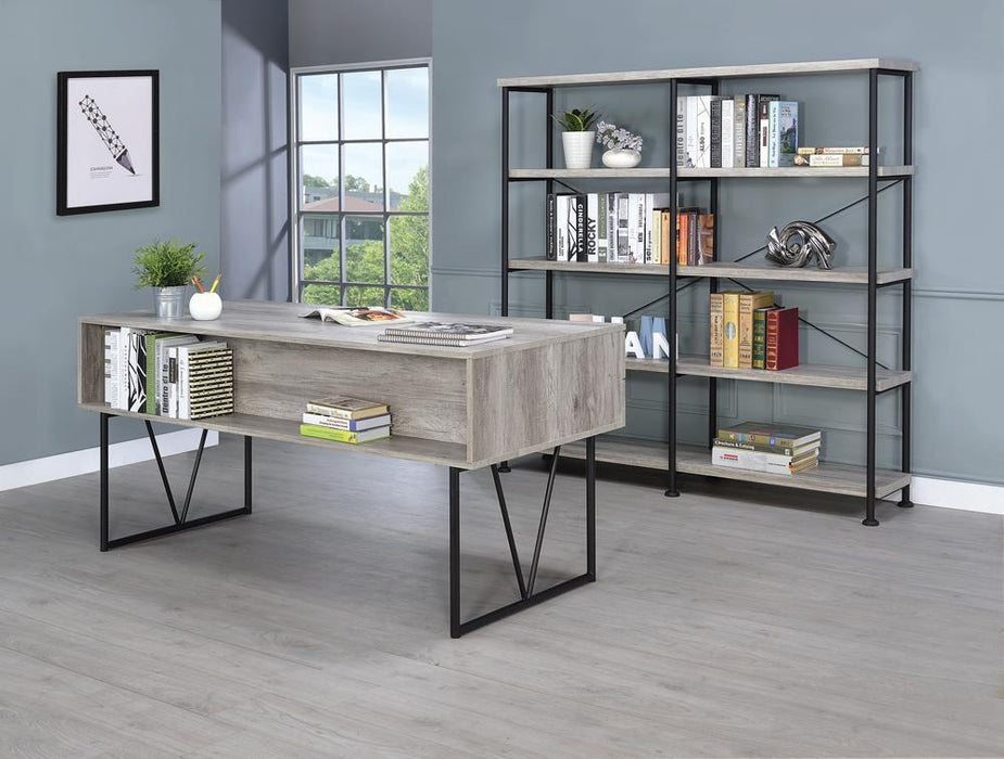 Analiese 4-shelf Open Bookcase Grey Driftwood - Just Furniture (PA) - Multi Location