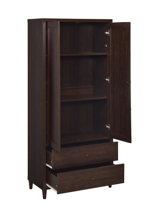 Wadeline 2-door Tall Accent Cabinet Rustic Tobacco - Just Furniture (PA) - Multi Location