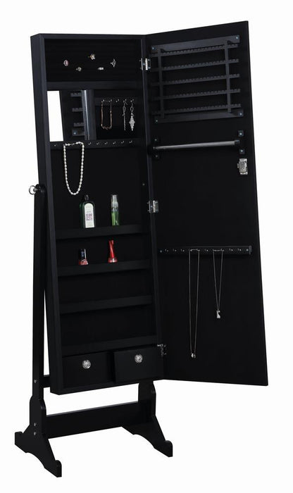 Tutuola Jewelry Cheval Mirror Black - Just Furniture (PA) - Multi Location