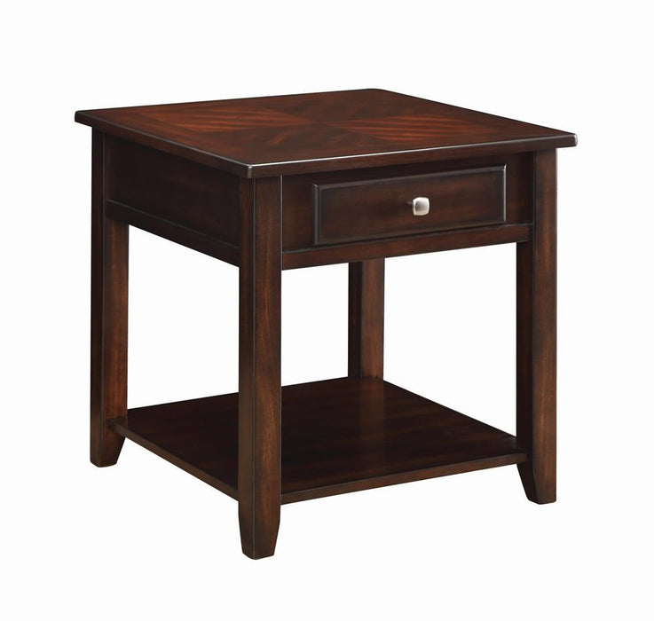 Bradford Square 1-shelf End Table Walnut - Just Furniture (PA) - Multi Location