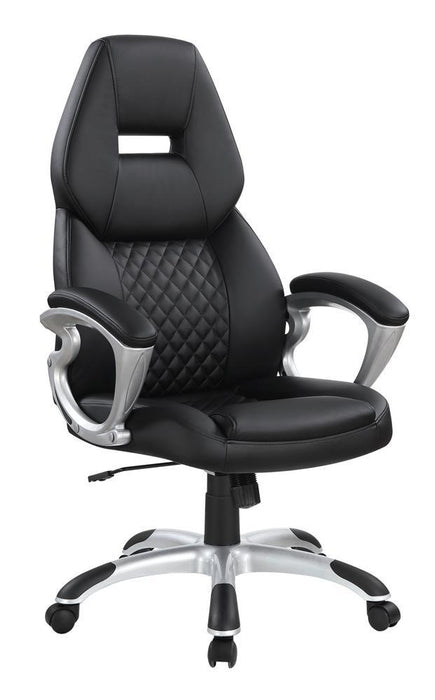 Bruce Adjustable Height Office Chair Black and Silver - Just Furniture (PA) - Multi Location