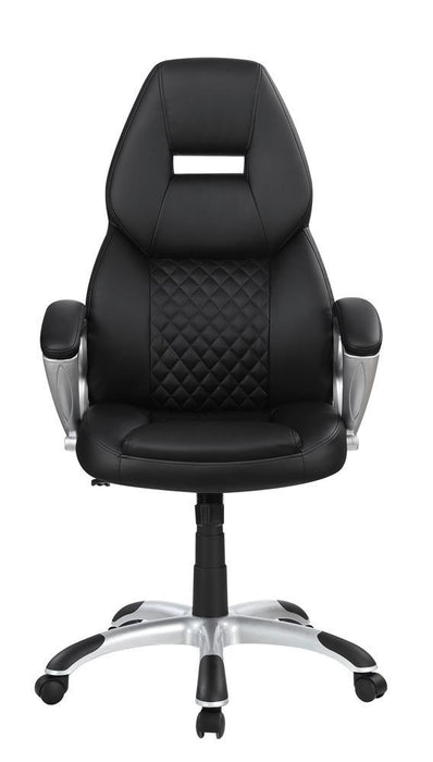 Bruce Adjustable Height Office Chair Black and Silver - Just Furniture (PA) - Multi Location