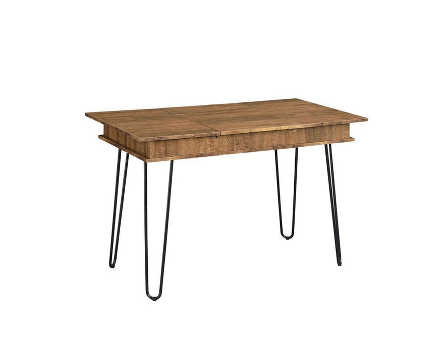 Sheeran Writing Desk with 4 Hidden Storages Rustic Amber - Just Furniture (PA) - Multi Location