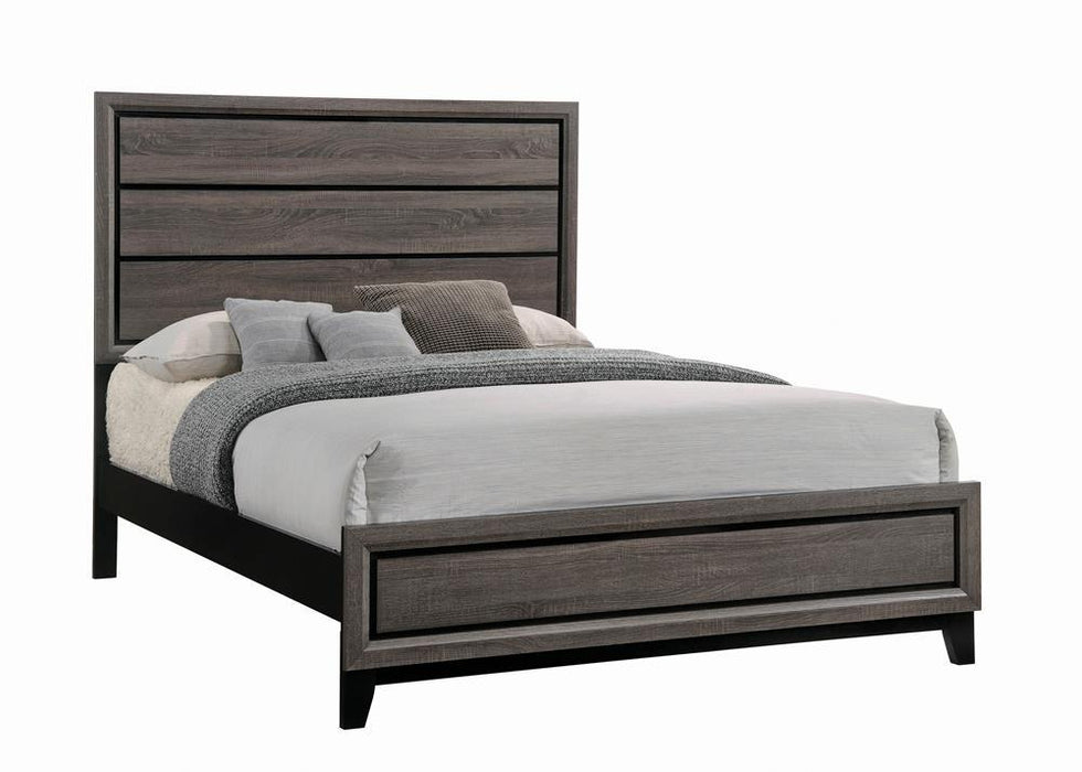 Watson Eastern King & Queen Bed Grey Oak and Black - Just Furniture (PA) - Multi Location