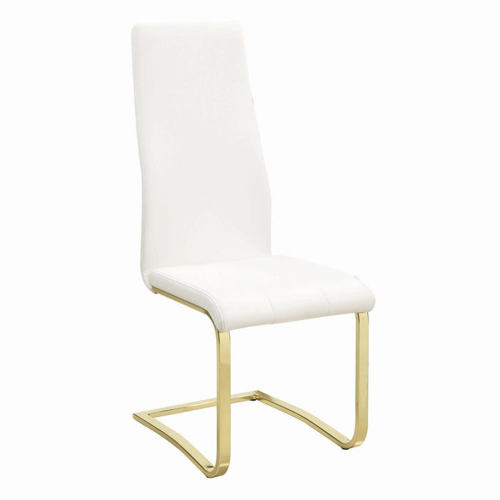 Montclair Side Chairs White and Rustic Brass (Set of 4) - Just Furniture (PA) - Multi Location