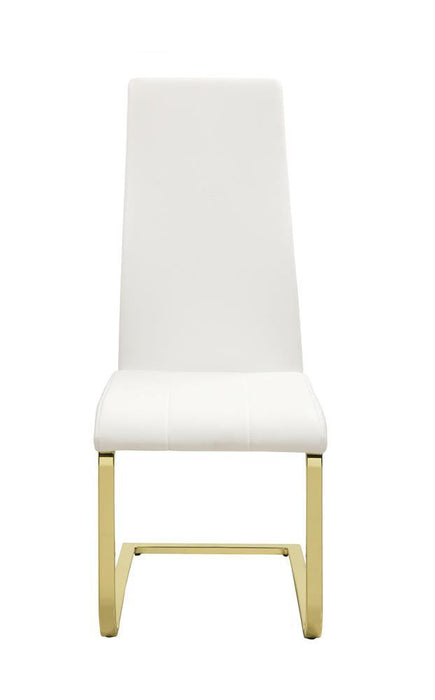Montclair Side Chairs White and Rustic Brass (Set of 4) - Just Furniture (PA) - Multi Location