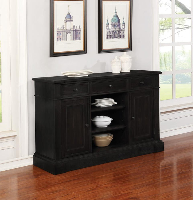 Phelps 2-door Rectangular Server Antique Noir - Just Furniture (PA) - Multi Location
