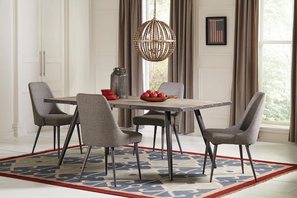 Alan Upholstered Dining Chairs Grey (Set of 2) - Just Furniture (PA) - Multi Location