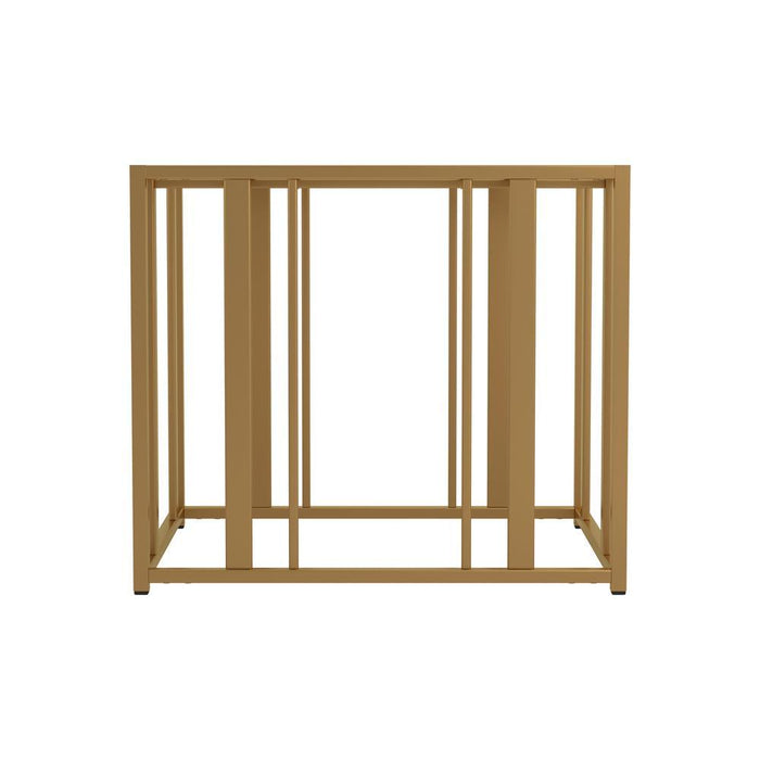 Adri Metal Frame End Table Matte Brass - Just Furniture (PA) - Multi Location