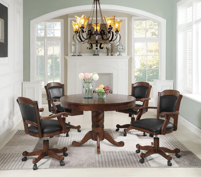 Turk Game Chair with Casters Black and Tobacco - Just Furniture (PA) - Multi Location