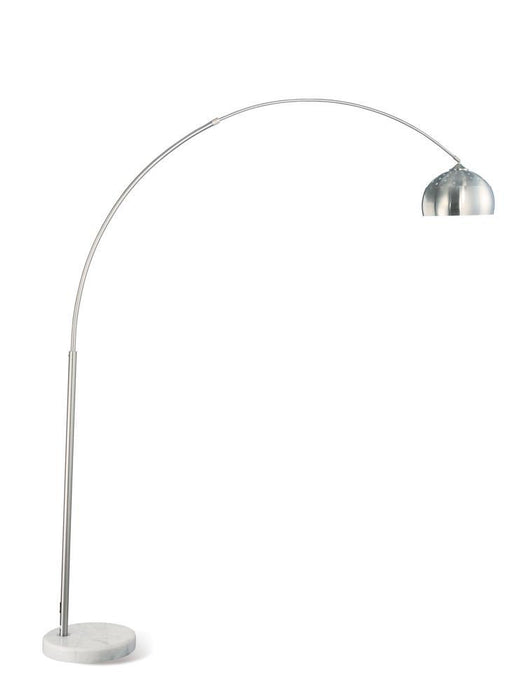 Krester Arched Floor Lamp Brushed Steel and Chrome - Just Furniture (PA) - Multi Location