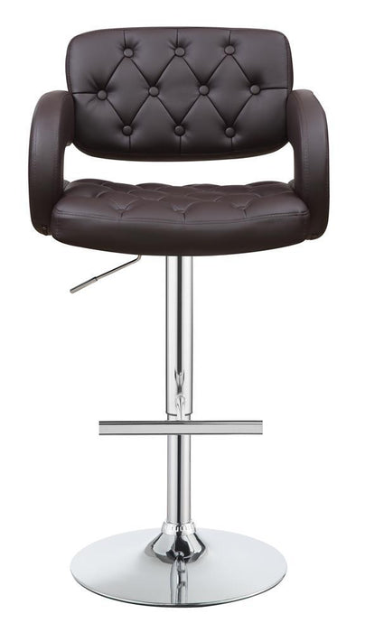 Brandi Adjustable Bar Stool Chrome and Brown - Just Furniture (PA) - Multi Location