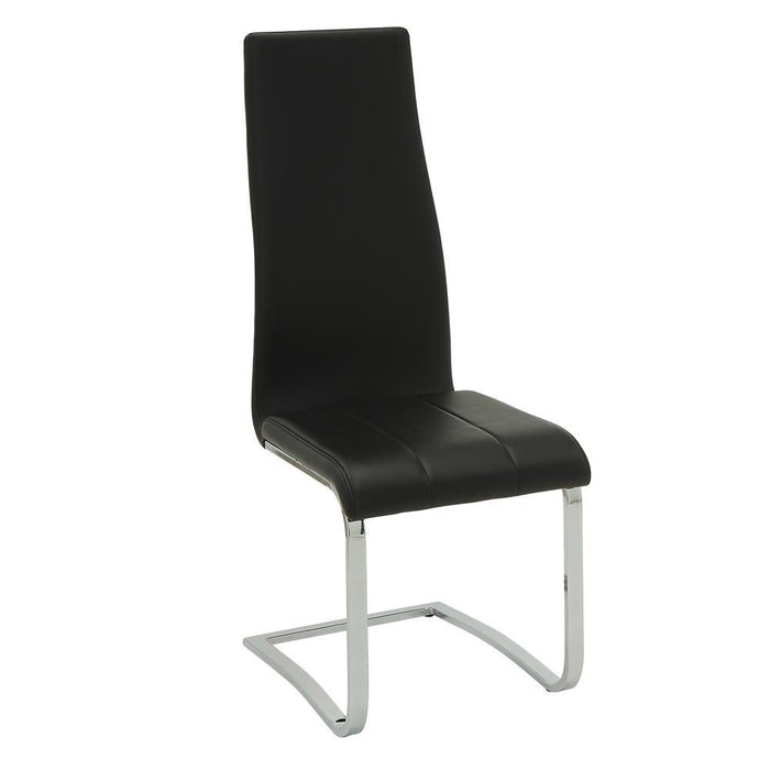 Montclair High Back Dining Chairs Black and Chrome (Set of 4) - Just Furniture (PA) - Multi Location