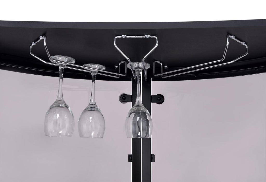 Amarillo 2-tier Bar Unit Black and Chrome - Just Furniture (PA) - Multi Location
