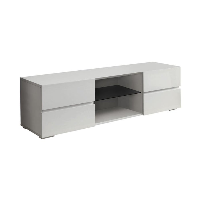 Galvin 4-drawer TV Console Glossy White - Just Furniture (PA) - Multi Location
