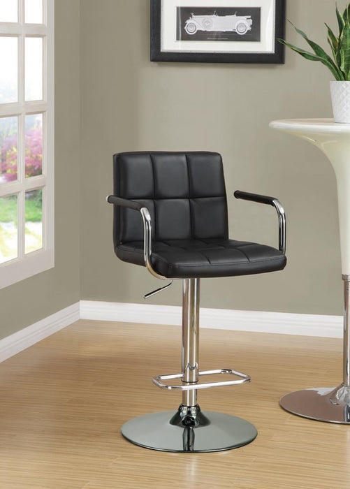 Palomar Adjustable Height Bar Stool Black and Chrome - Just Furniture (PA) - Multi Location