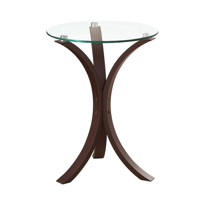Edgar Round Accent Table Cappuccino - Just Furniture (PA) - Multi Location