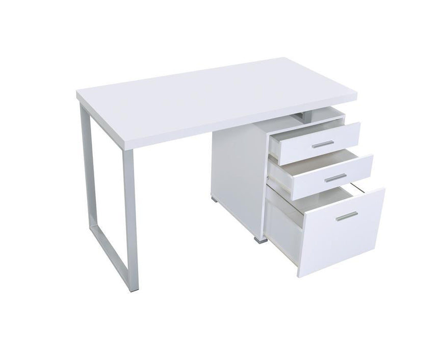 Brennan 3-drawer Office Desk White - Just Furniture (PA) - Multi Location