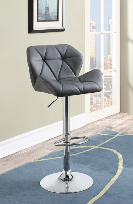 Berrington Adjustable Bar Stools Chrome and Grey (Set of 2) - Just Furniture (PA) - Multi Location