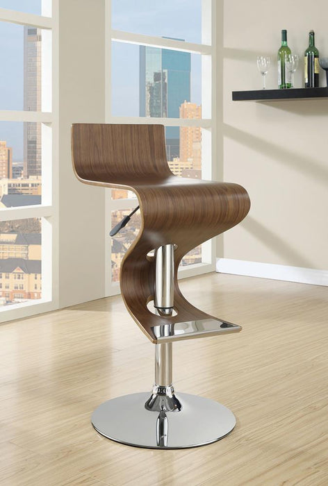 Covina Adjustable Bar Stool Walnut and Chrome - Just Furniture (PA) - Multi Location