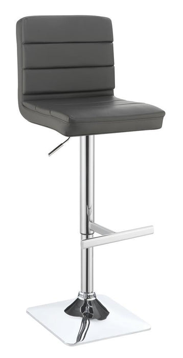 Bianca Upholstered Adjustable Bar Stools Grey and Chrome (Set of 2) - Just Furniture (PA) - Multi Location