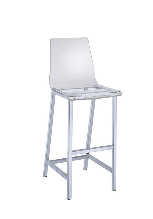Juelia Bar Stools Chrome and Clear Acrylic (Set of 2) - Just Furniture (PA) - Multi Location