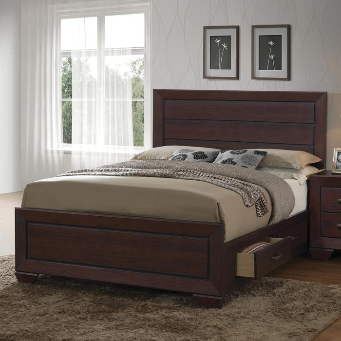 Kauffman California King, Eastren King, & Queen Panel Bed Dark Cocoa - Just Furniture (PA) - Multi Location